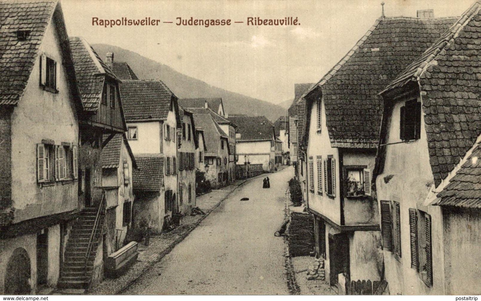 RAPPOLTSWEILER JUDENGASSE RIBEAUVILLE  JUDAICA Synagogue  Synagoge JUDEN   La Rue Juive - Judaísmo