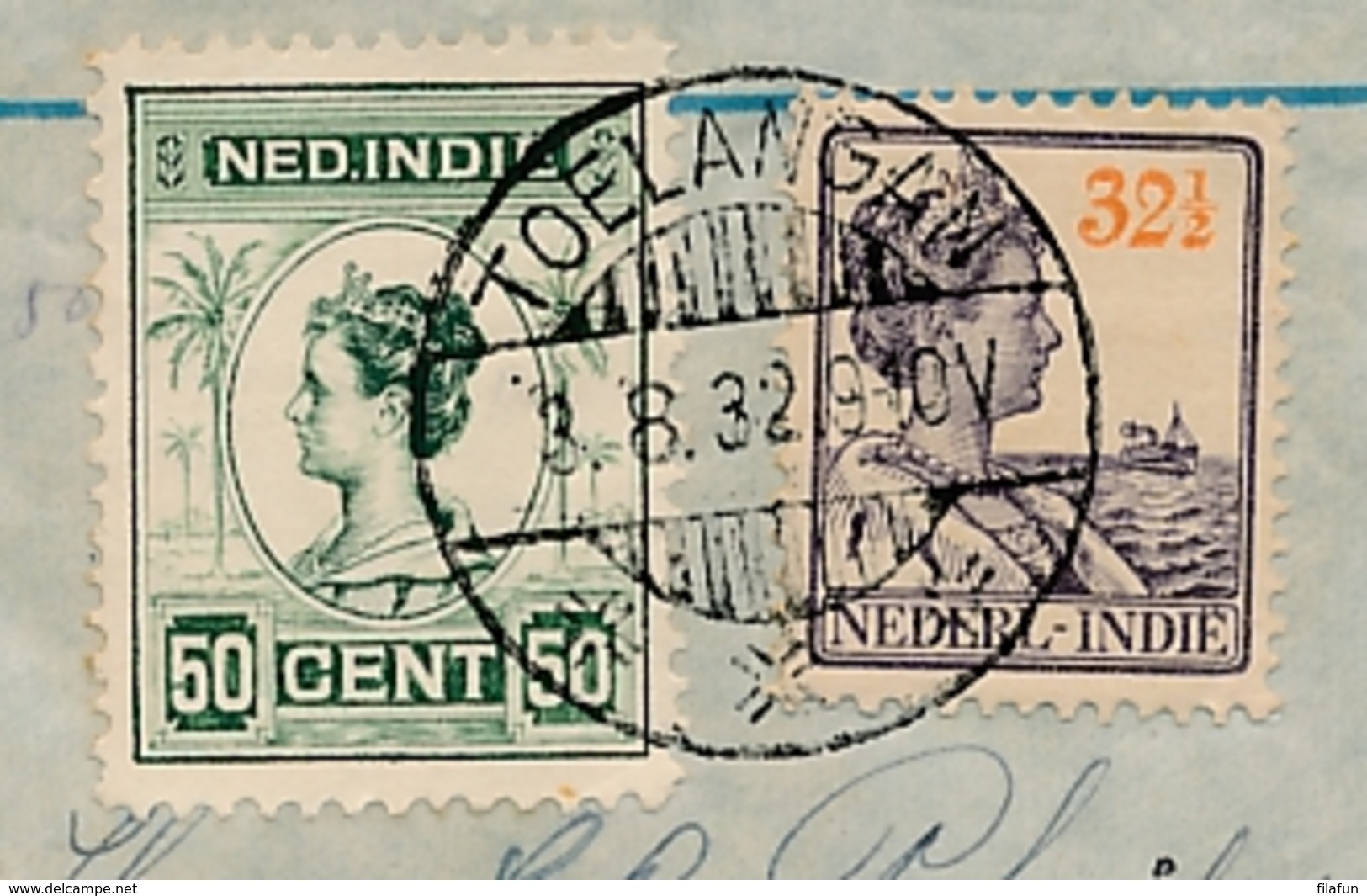 Nederlands Indië - 1932 - 82,5 Cent Frankering Op R-LP-cover Van LB TOELANGAN Naar Amsterdam / Nederland - Nederlands-Indië