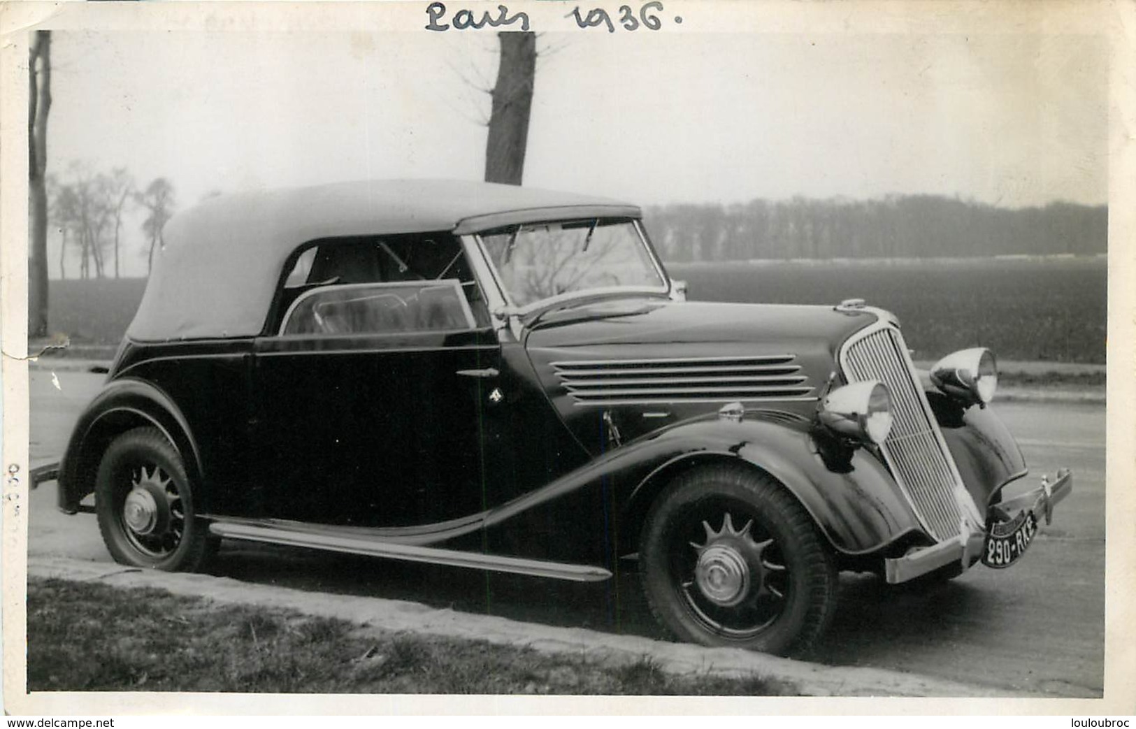 PHOTO ORIGINALE 1936 VIEILLE AUTOMOBILE CABRIOLET RENAULT FORMAT  13.50 X 9 CM - Automobile