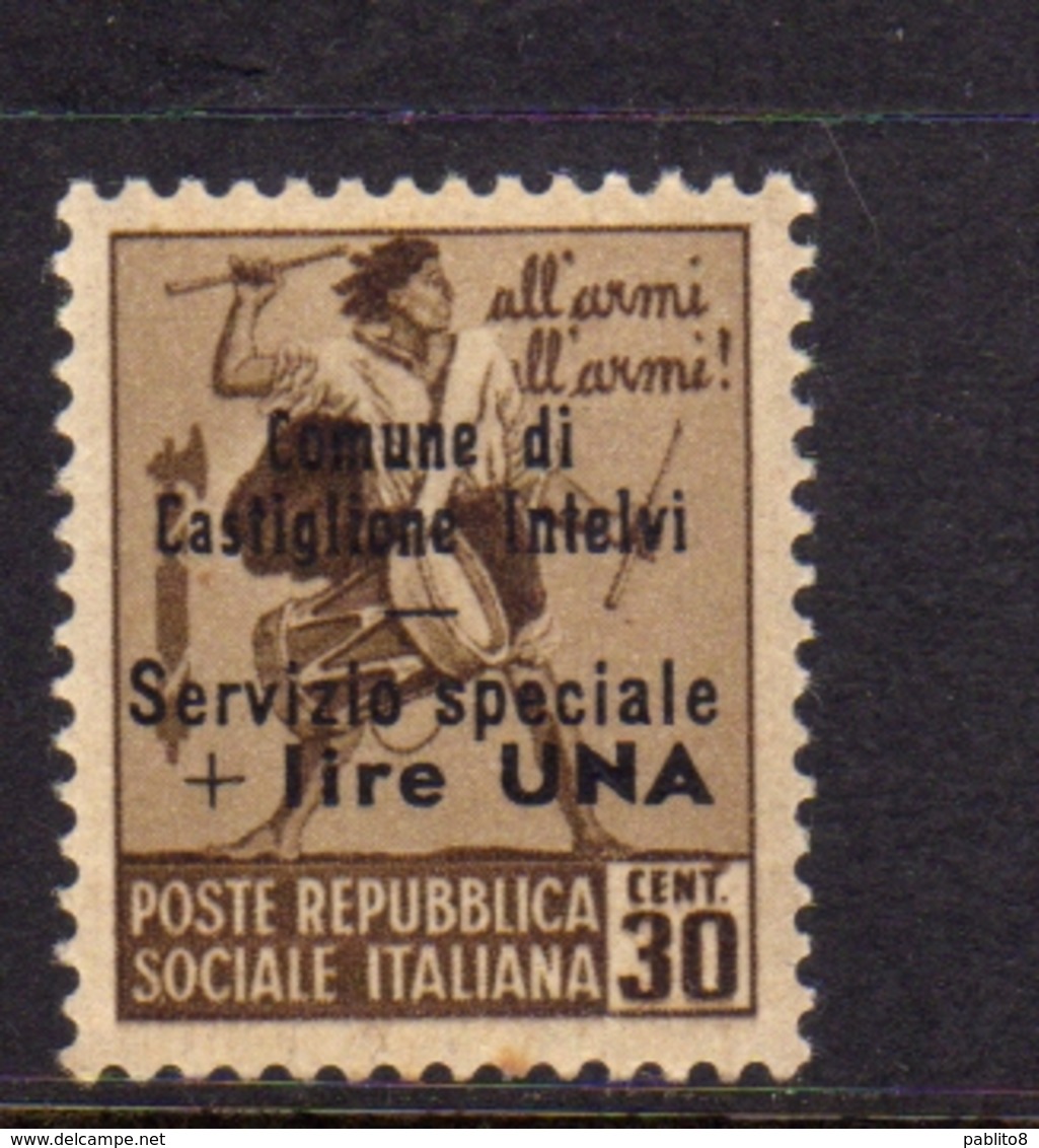 EMISSIONI LOCALI CASTIGLIONE D'INTELVI 1945 LIRE 1 SU 0.30 CENT. MNH - Emissions Locales/autonomes