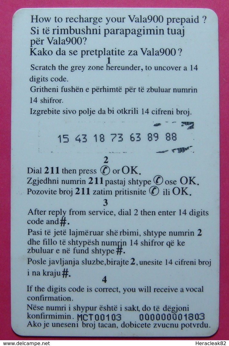 Kosovo Prepaid Phonecard, 40 DM. Operator VALA, *Mother Theresa Statue*, VERY RARE, Serial # 15...., Few Remains - Kosovo