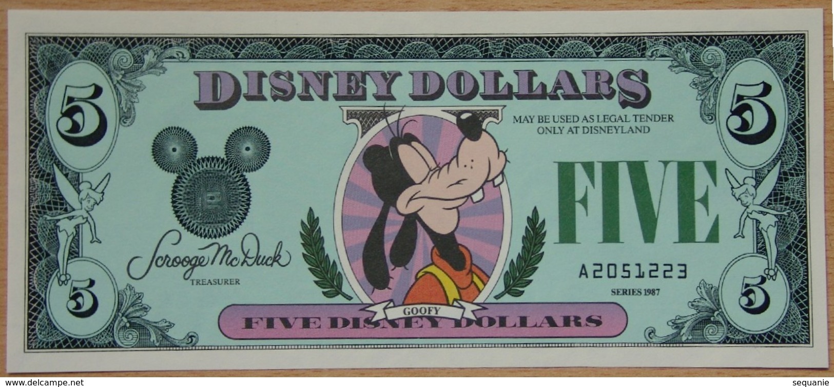 Etat-Unis D'Amérique 5 Disney Dollars 1987 Revers Bateau - Verzamelingen