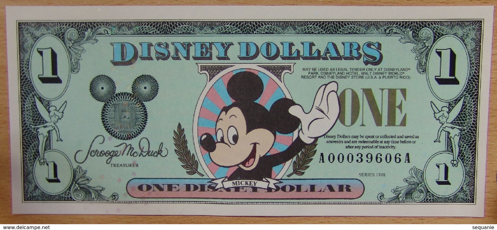 Etat-Unis D'Amérique 1 Disney Dollars 1998 Revers Château - Colecciones Lotes Mixtos