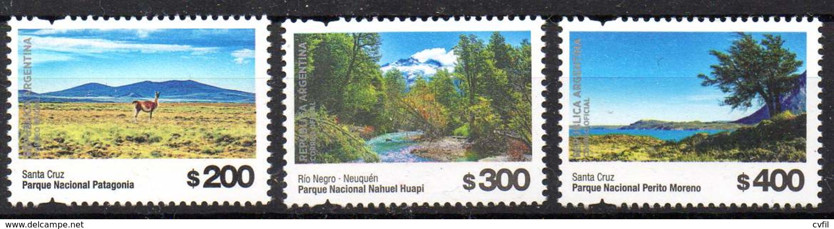 ARGENTINA 2019. Definitives 3 Values (2nd Part), National Parks, Mint NH - Unused Stamps