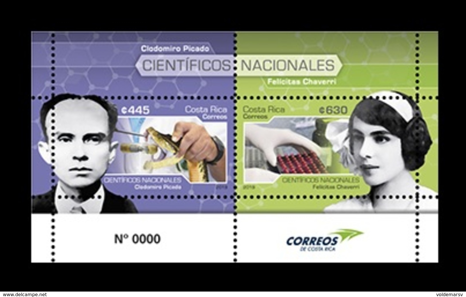 Costa Rica 2019 Mih. 1875/76 (Bl.100) Herpetologist Clodomiro Picado And Pharmacologist Felícitas Chaverri. Snake MNH ** - Costa Rica