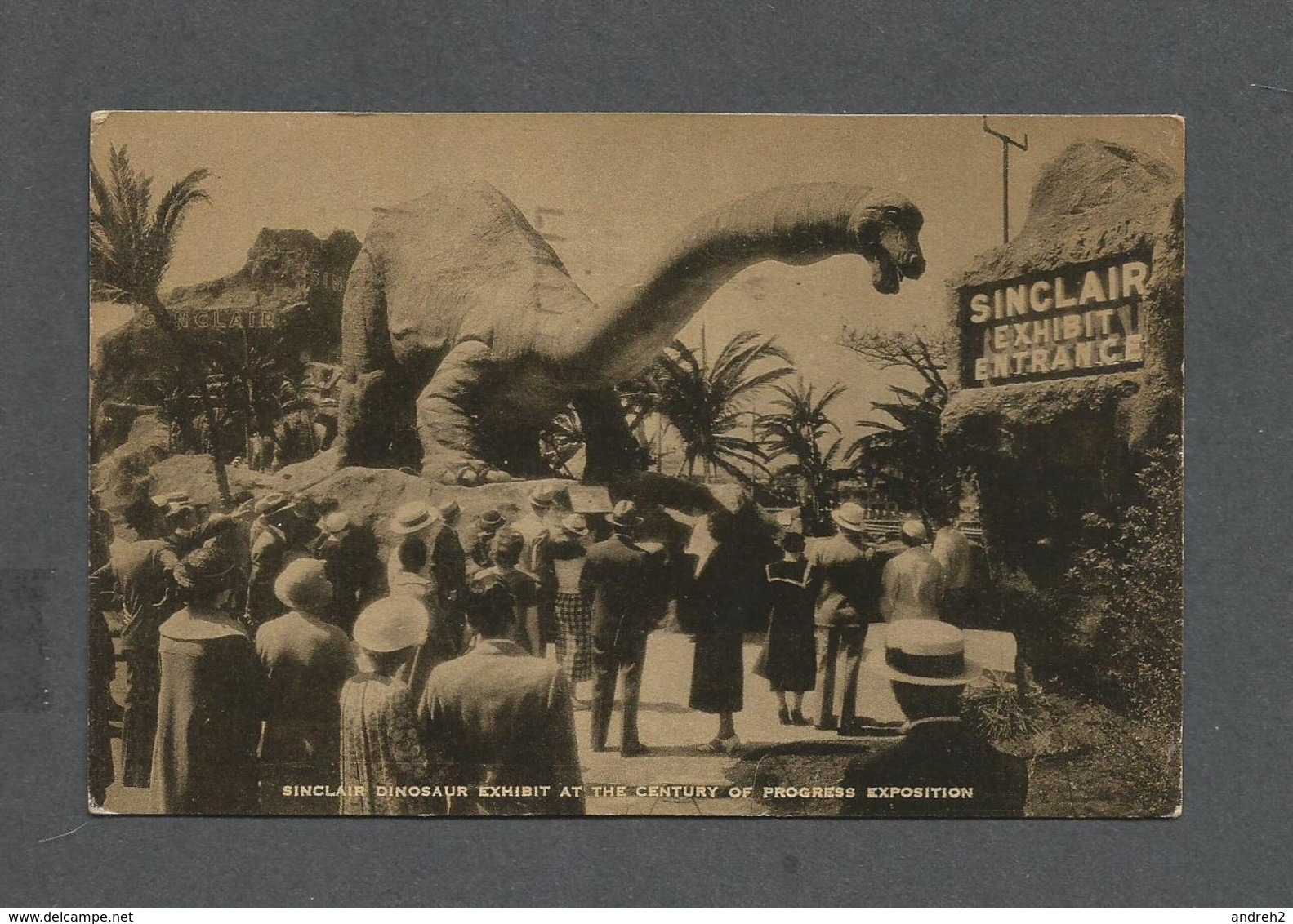 EXPOSITIONS - WORLD'S FAIR CHICAGO 1933-1934 - SINCLAIR DINOSAUR EXHIBIT - POSTMARKED 1934 NICE STAMP - Expositions