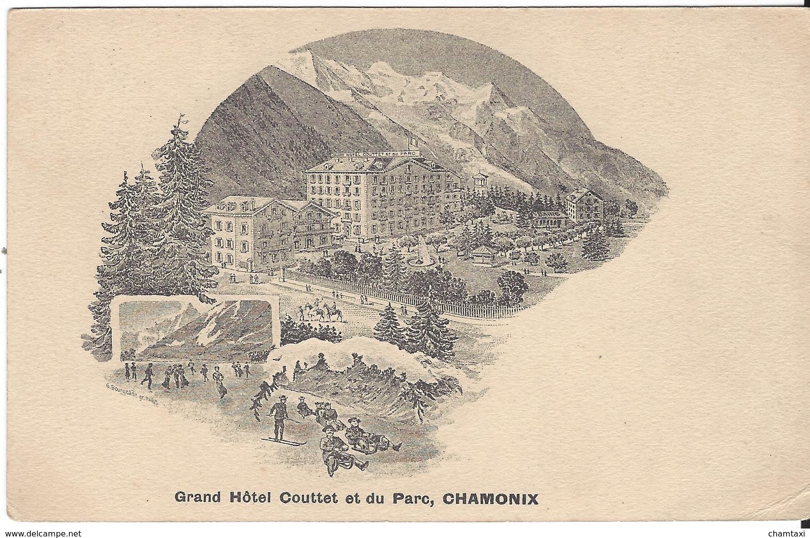 74 CHAMONIX HOTEL MODERNE VICTORIA VALLEE DE CHAMONIX MONT BLANC CACHET FERROVIAIRE CHAMONIX AU FAYET - Chamonix-Mont-Blanc