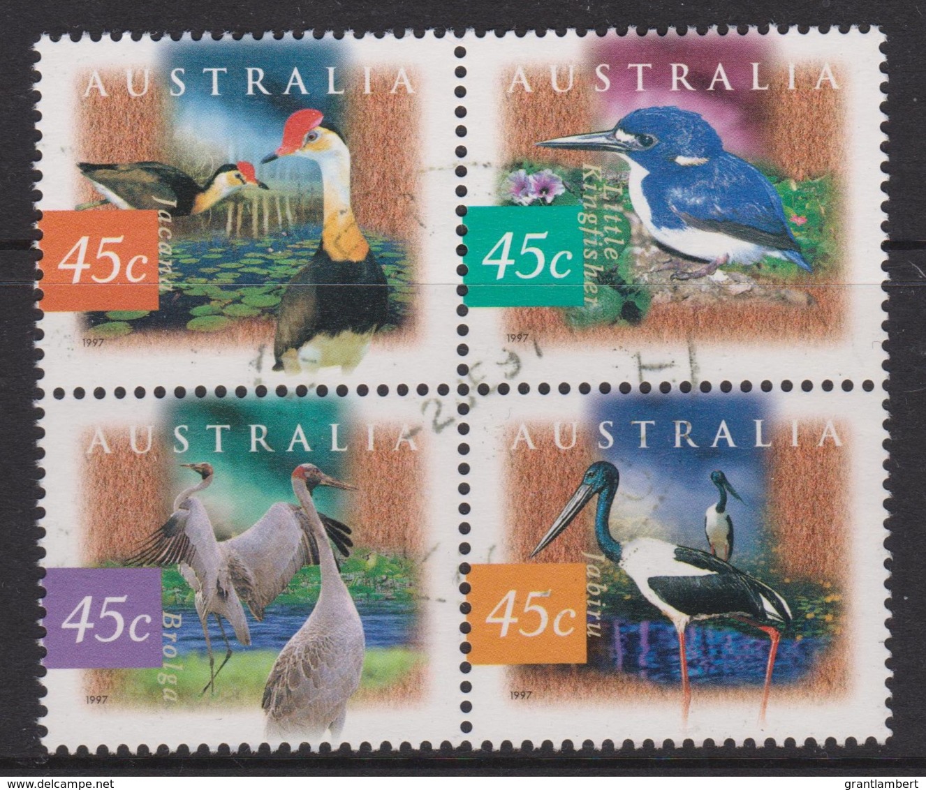 Australia 1997 Wetland Birds Block Of 4 Used - - Used Stamps