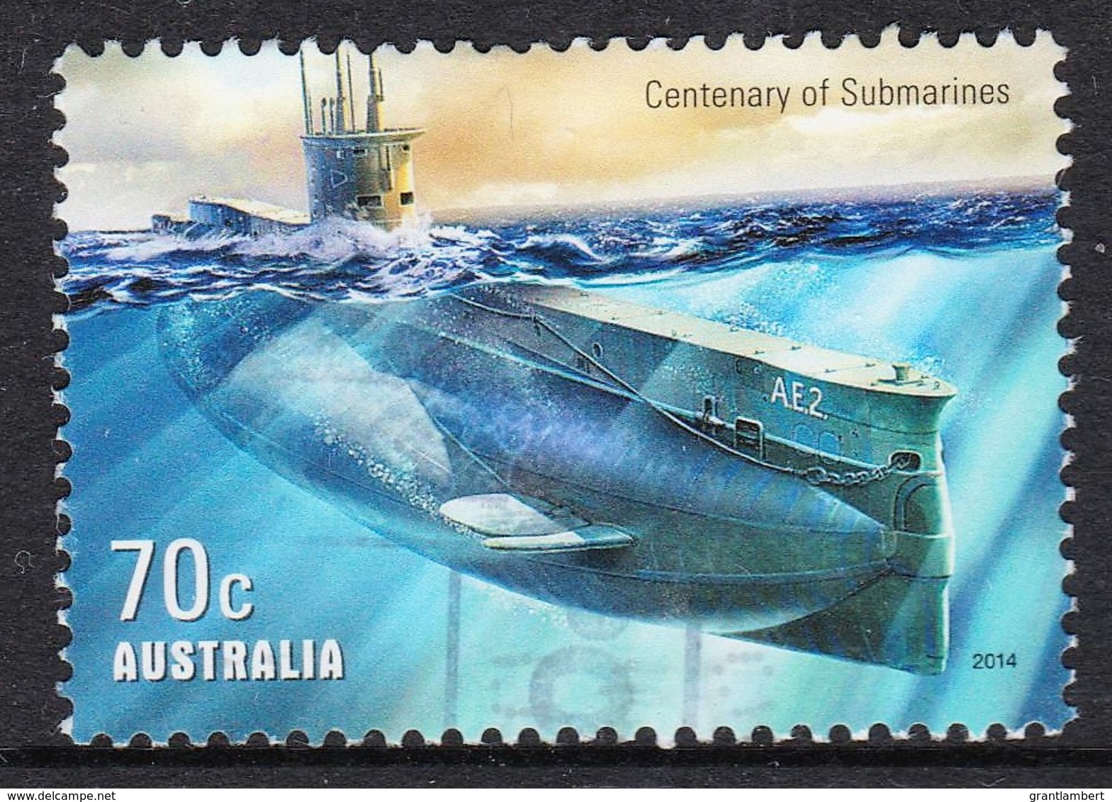 Australia 2014 Centenary Of Submarines 70c Used - Used Stamps