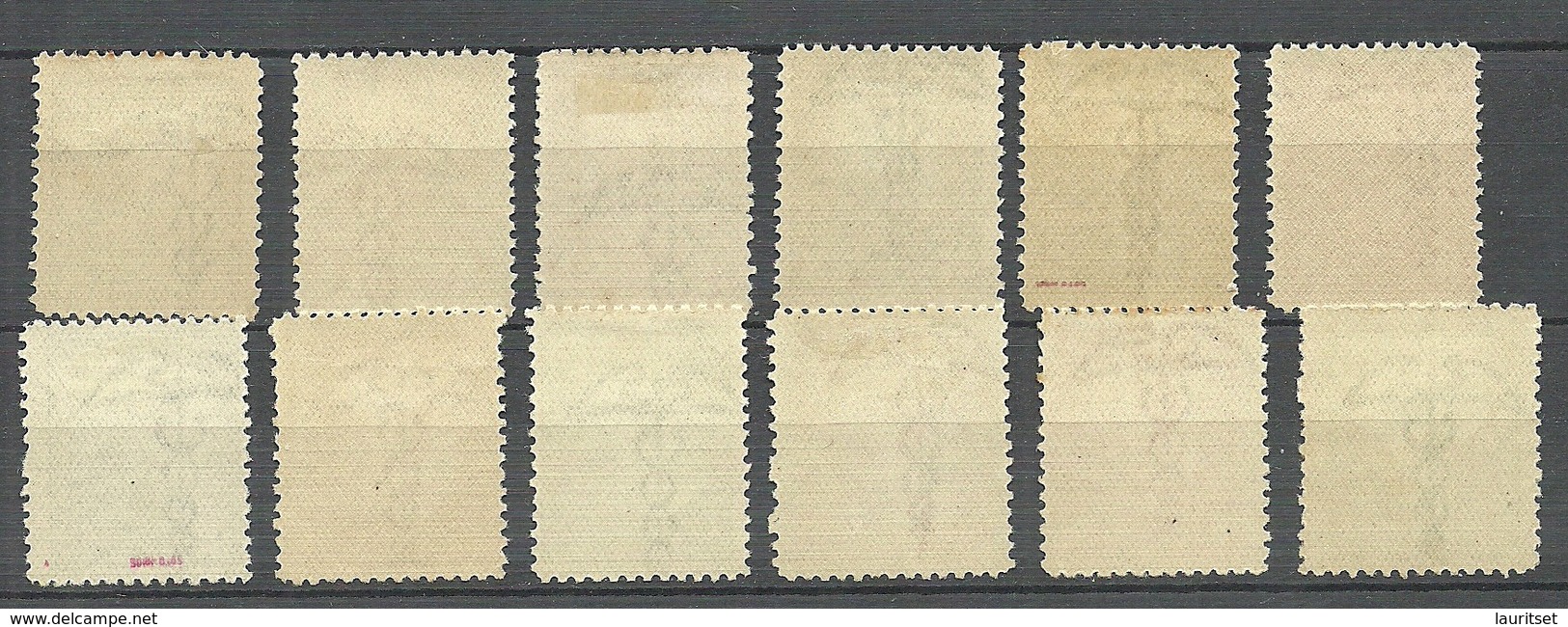 URUGUAY 1923 Michel 267 - 278 Kiebitz * 2 Stamps Are Signed - Uruguay