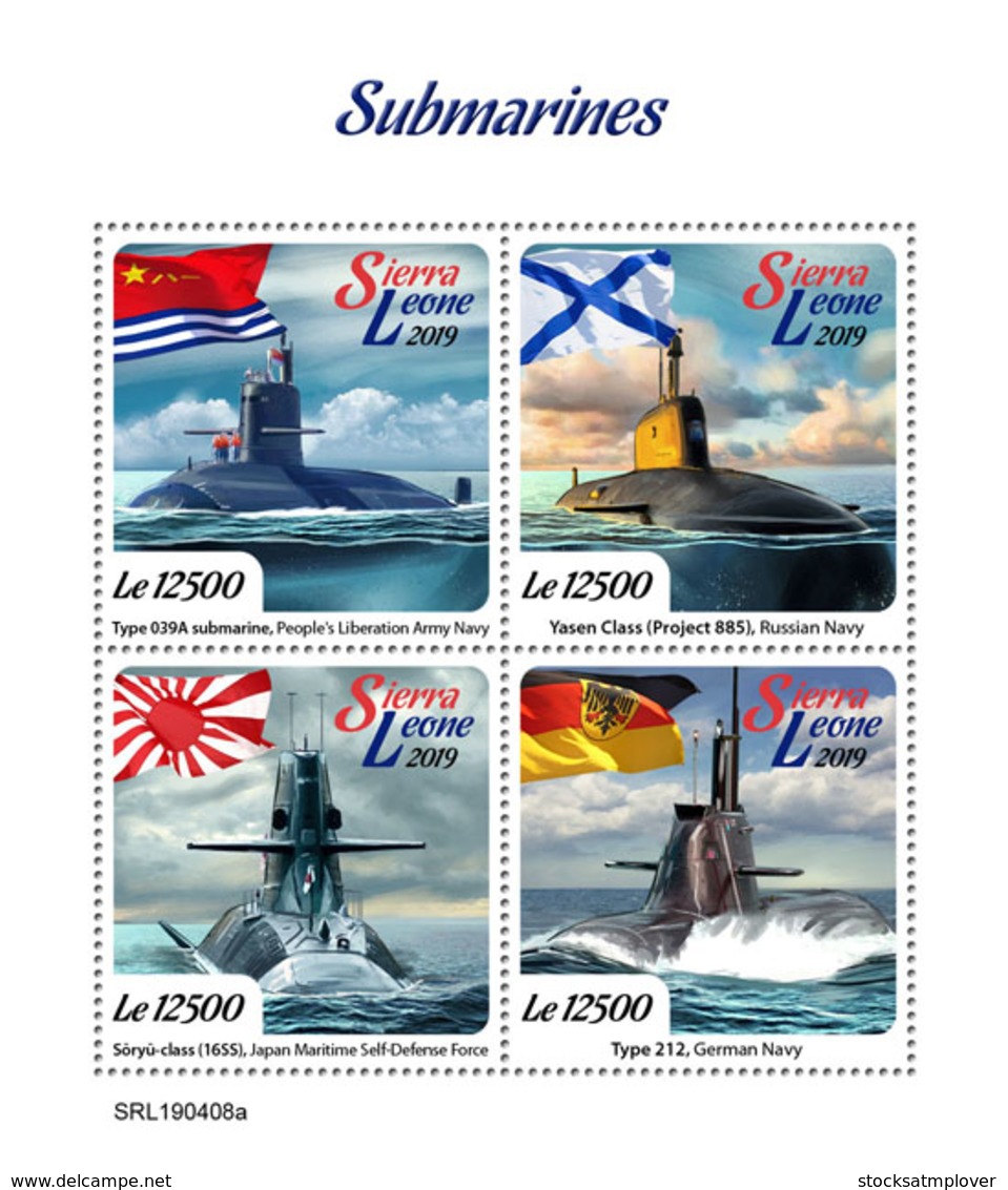 Sierra Leone 2019     Submarines   S201904 - Sierra Leone (1961-...)
