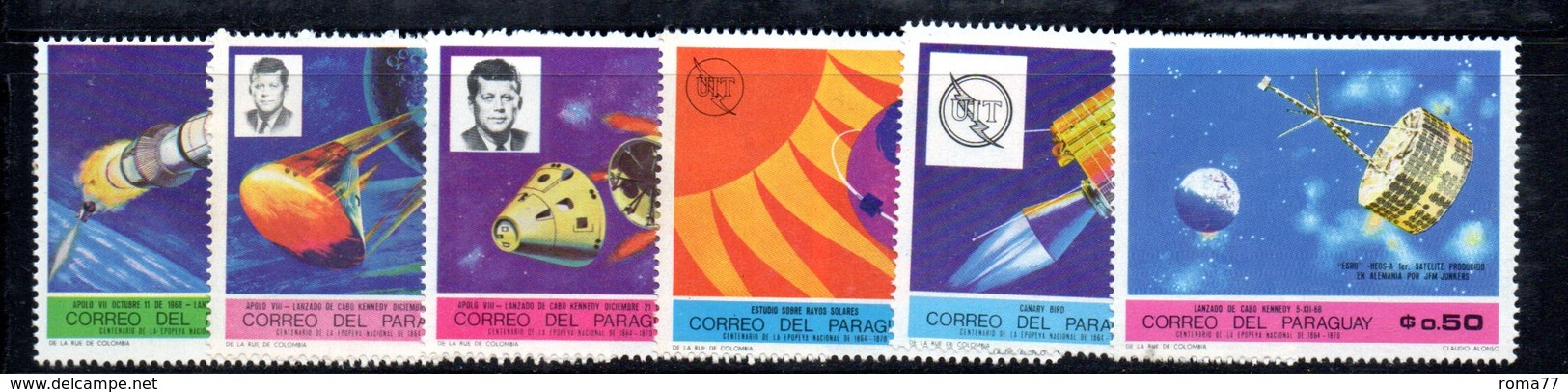 Z752 - PARAGUAY ,  Serie Con Gomma Integra ***  MNH  (2380A) . KENNEDY - Sud America