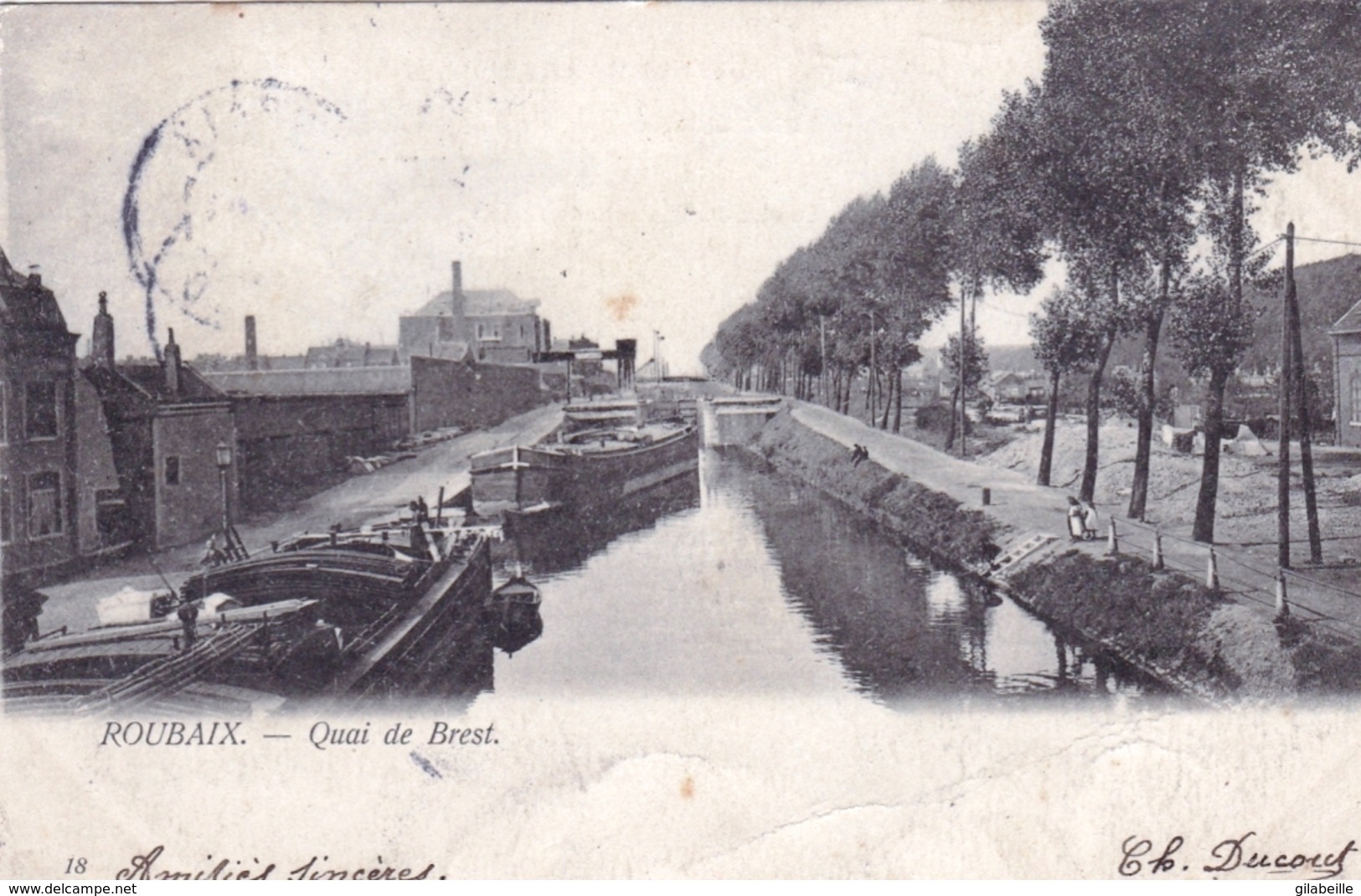 59 - Nord - ROUBAIX - Quai De Brest - Peniches - Roubaix