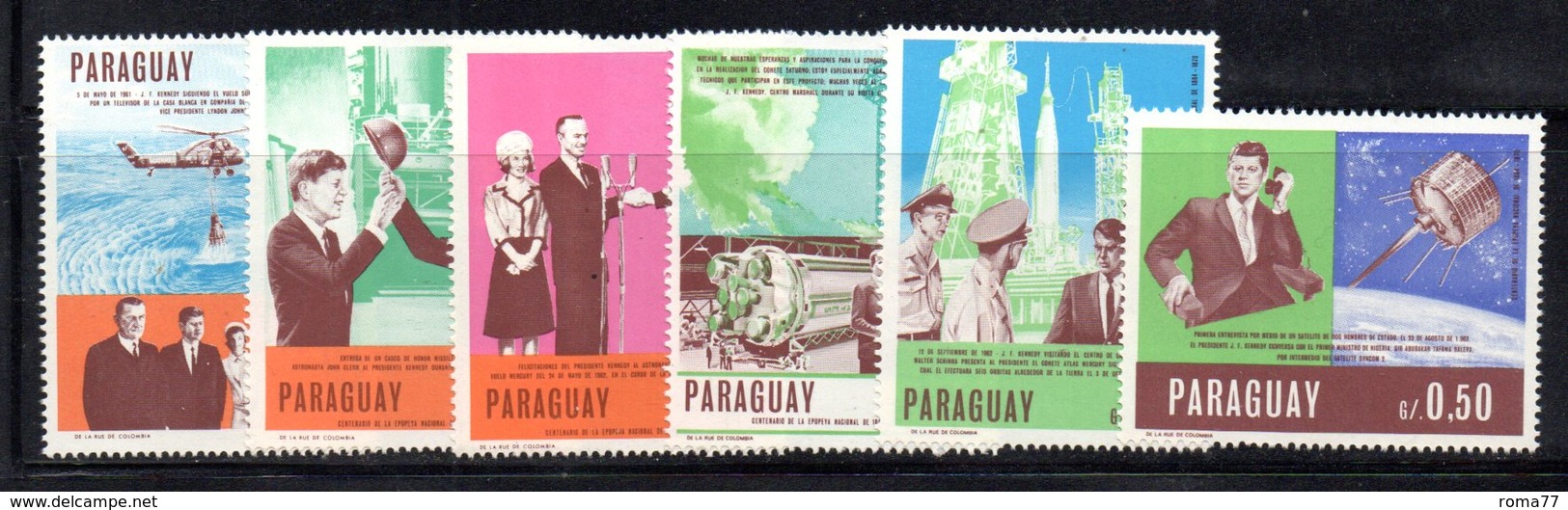 Z1079 - PARAGUAY ,  Serie Con Gomma Integra ***  MNH  (2380A) . KENNEDY - Paraguay
