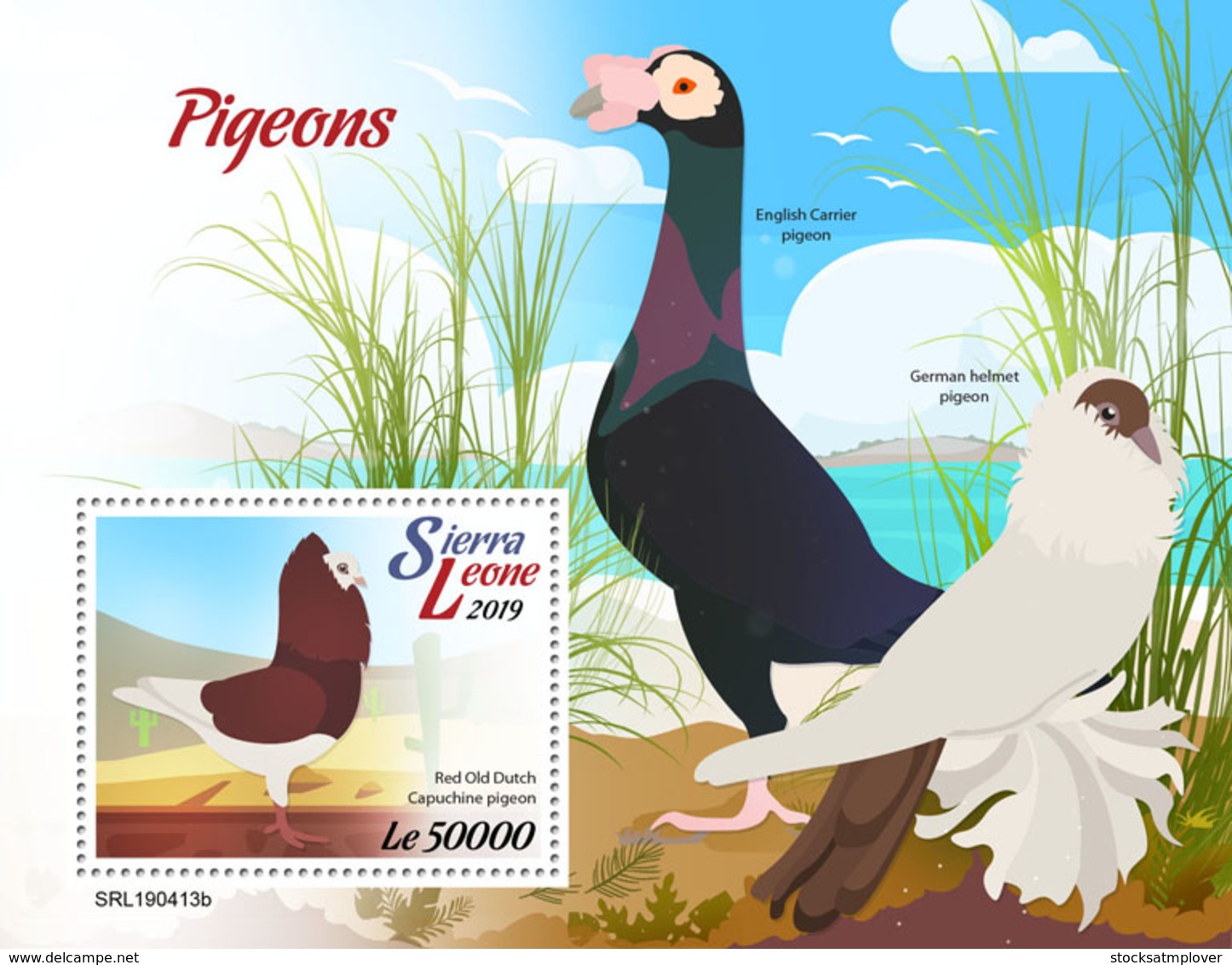 Sierra Leone 2019    Fauna Pigeons   S201904 - Sierra Leone (1961-...)