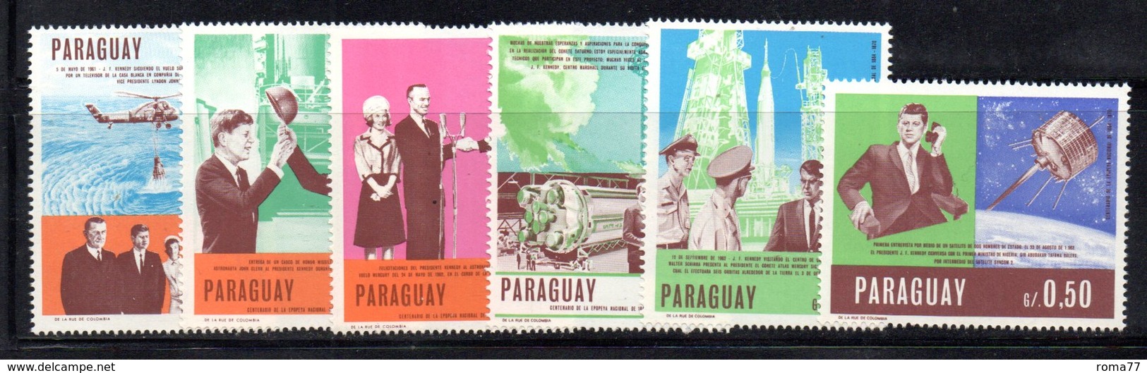 Z1079 - PARAGUAY ,  Serie Con Gomma Integra ***  MNH  (2380A) . KENNEDY - Sud America