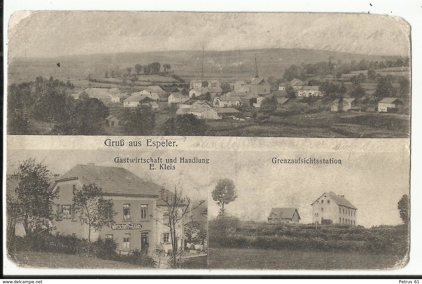 Gruss Aus ESPELER - Gastwirtschaft Und Handlung E. Kleis - Grenzaufsichtsstation - Carte Très Rare  BURG-REULAND - Burg-Reuland