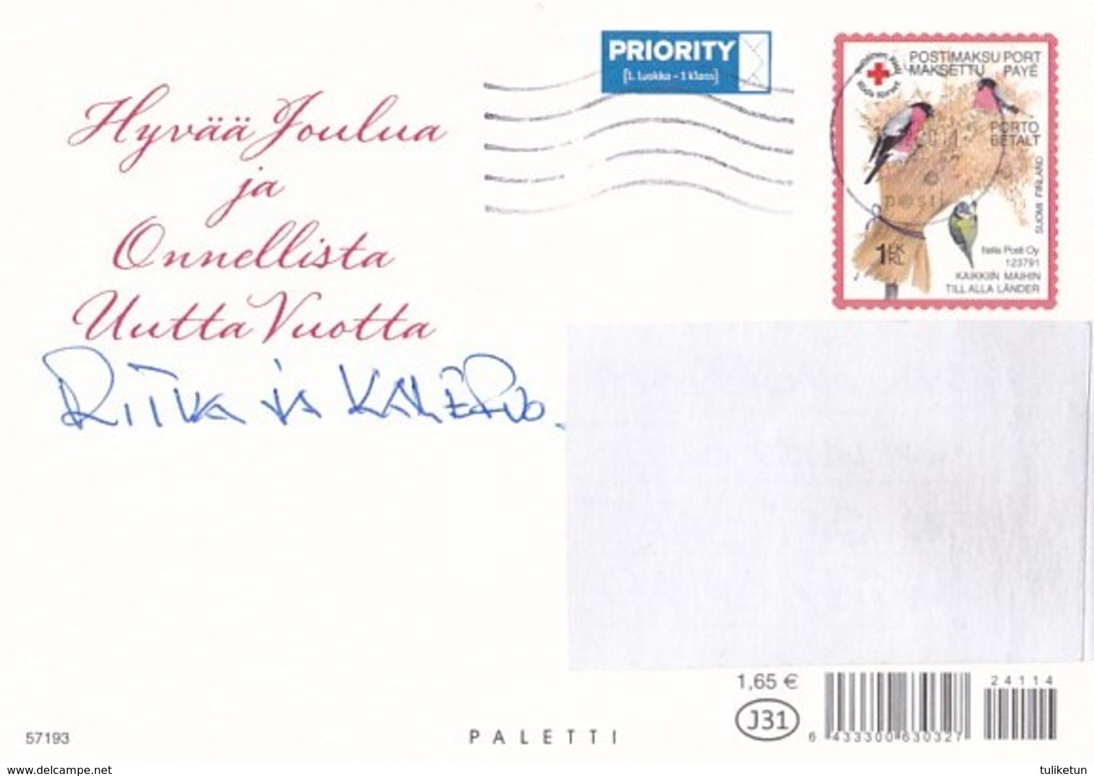 Postal Stationery - Birds - Bullfinches - Elf Skiing With Dog - Fox Sitting - Red Cross - Suomi Finland - Postage Paid - Interi Postali