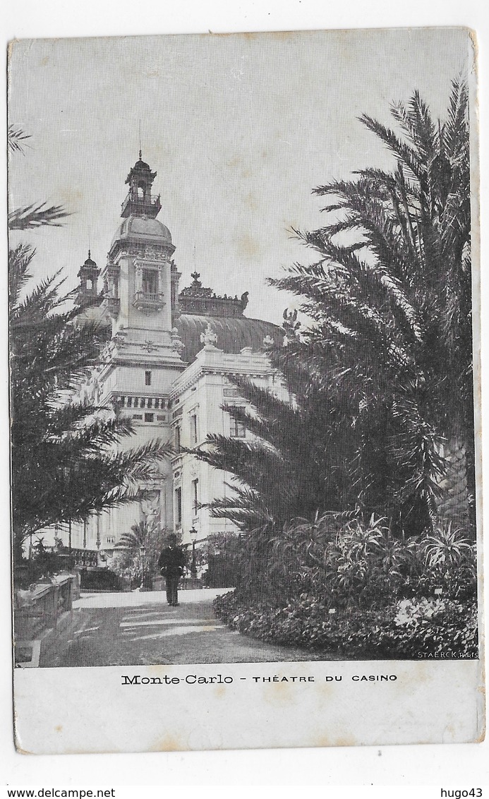 MONTE CARLO - THEATRE DU CASINO AVEC PERSONNAGE - CPA NON VOYAGEE - Teatro De ópera