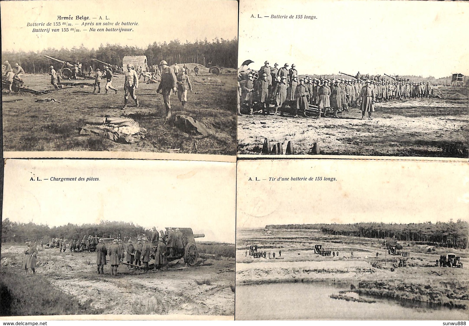 Lot 13 Cartes - Batterie Tir Manoeuvre Canon  (pour Fontaine-l'Evêque) - Regiments