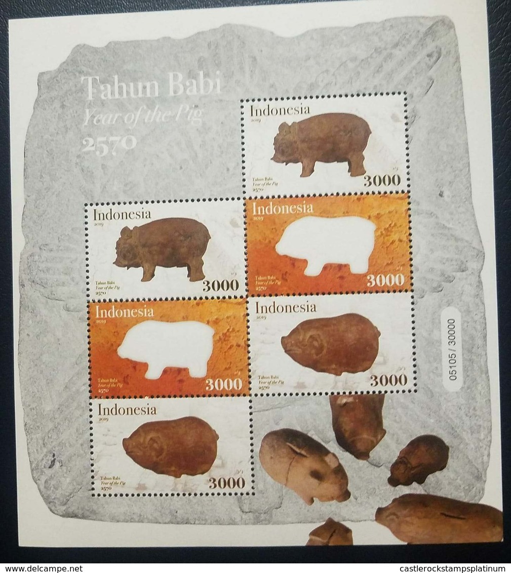 O) 2019 INDONESIA. YEAR OF THE PIG, TAHUN BABI, SOUVENIR MNH - Indonesia