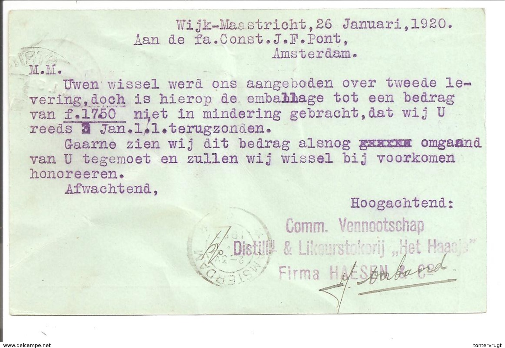 Bontkraag Enkelfrankering 5 Cent  N.V.P.H. 60P Plaatfout.Wijk-Maastricht - Brieven En Documenten