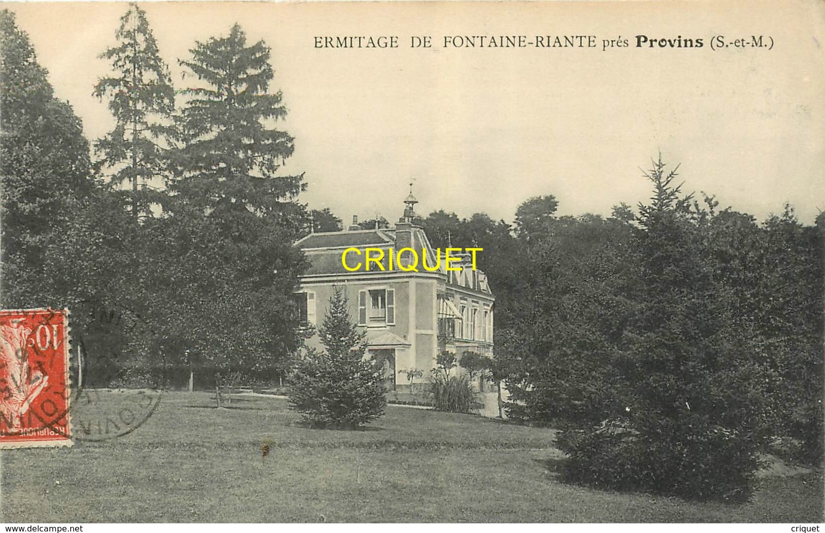 77 Environs De Provins, Ermitage De Fontaine Riante, Carte Pas Courante - Provins