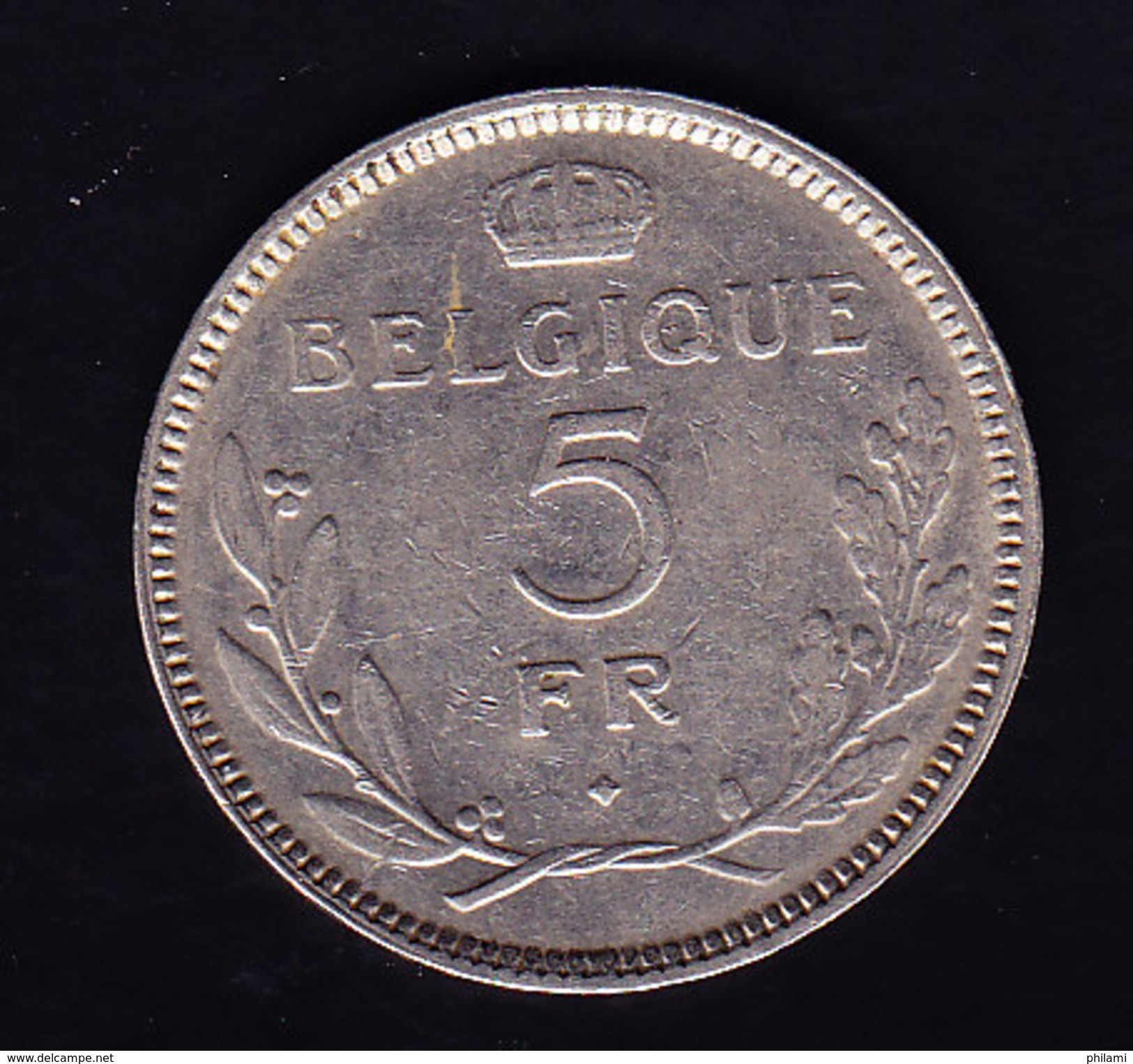 BELGIQUE MORIN N° 453b TTB++. (B7) - 5 Francs