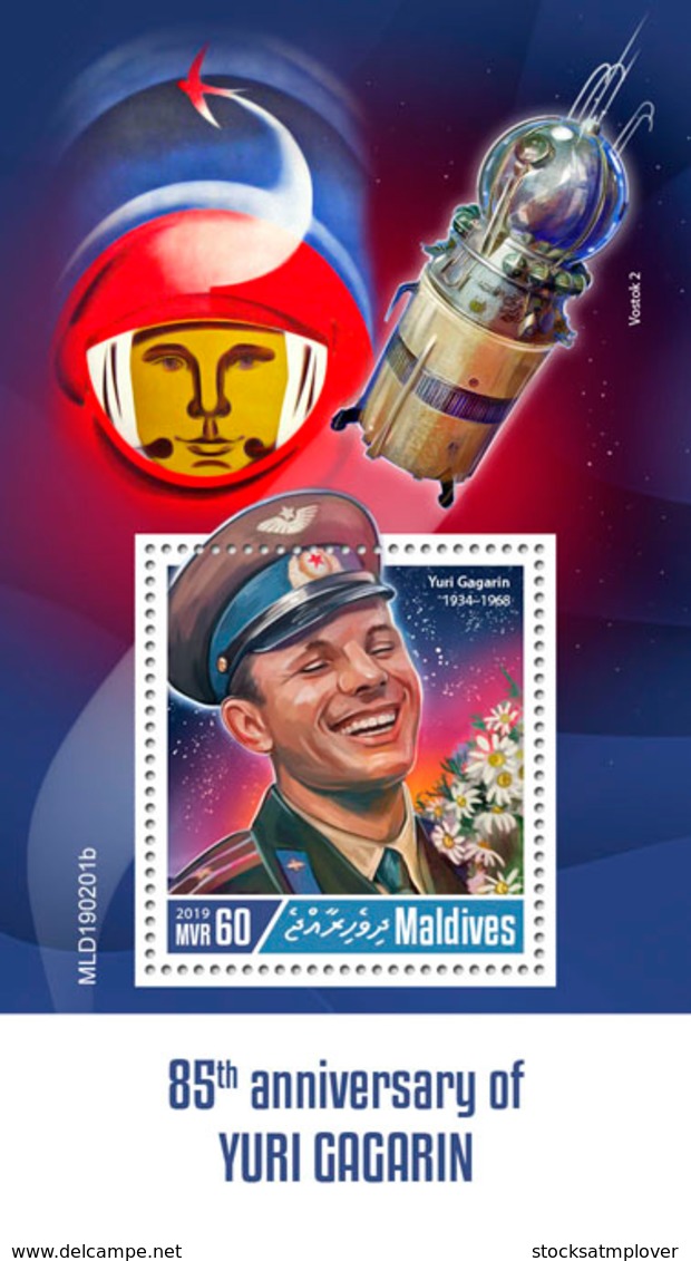 Maldives  2019  Yuri Gagarin  ,space   S201904 - Maldives (1965-...)