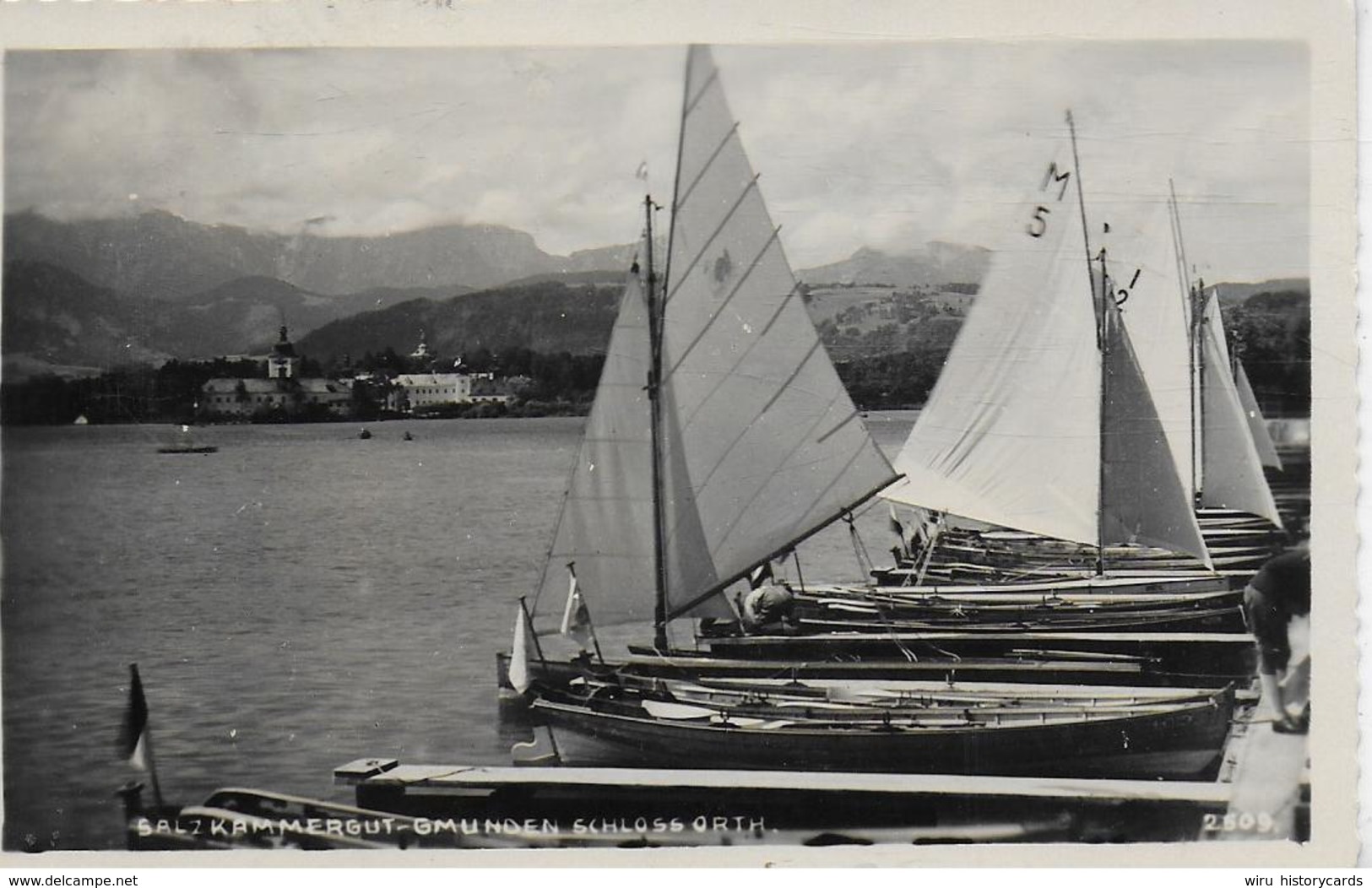 AK 0277  Gmunden - Segelboote Mit Schloss Orth / Verlag Brandt Um 1950 - Gmunden