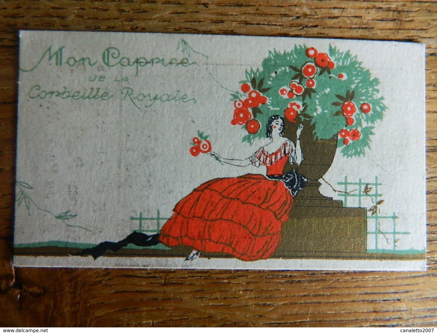 CARTE PARFUMEE +CALENDRIER 1929 :MON CAPRICE DE LA CORBEILLE ROYALE-AUX MILLE PARFUMS MAISON PAUL REPS-R.DU PONT WAVRE - Anciennes (jusque 1960)