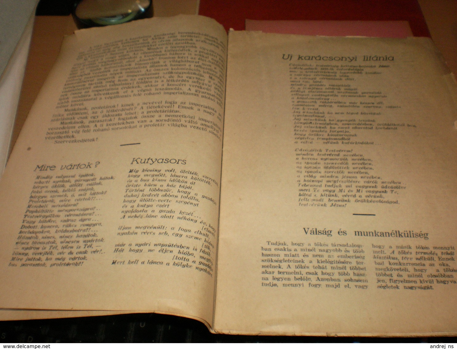 Munkas Szervezet  1928 Jugoszlaviai Kozponti Munkas Szakszervezet Tanacs Kozlony Workers' Newspaper, Anti-bourgeoisie - People