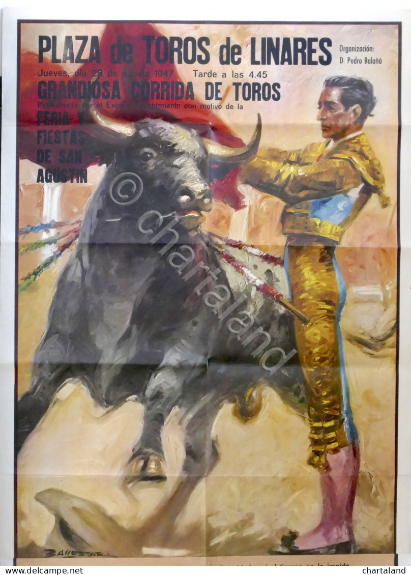 Manifesto Corrida - Plaza De Toros De Linares - 28 Agosto 1947 - Morte Manolete - Non Classificati
