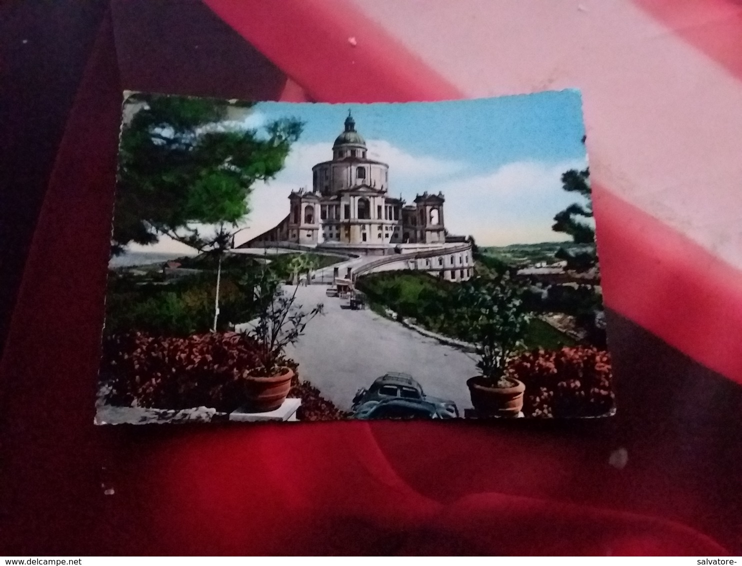 CARTOLINA BOLOGNA SANTUARIO DI SAN LUCA VIAGGIATA - FINE ANNI 50 - Bologna