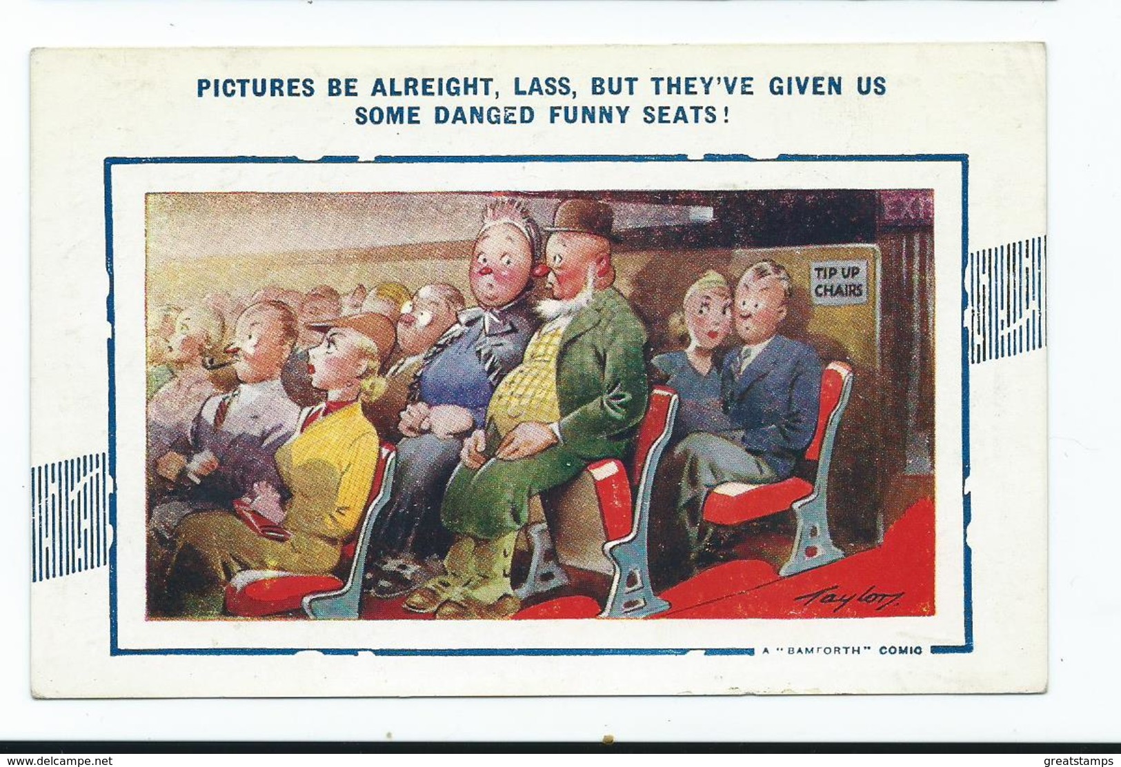 Postcard Comic Artist Signed Taylor Pictures Be Alright ,lass, Bamforth Comic Series No 762 Dated 1942 - Autres & Non Classés
