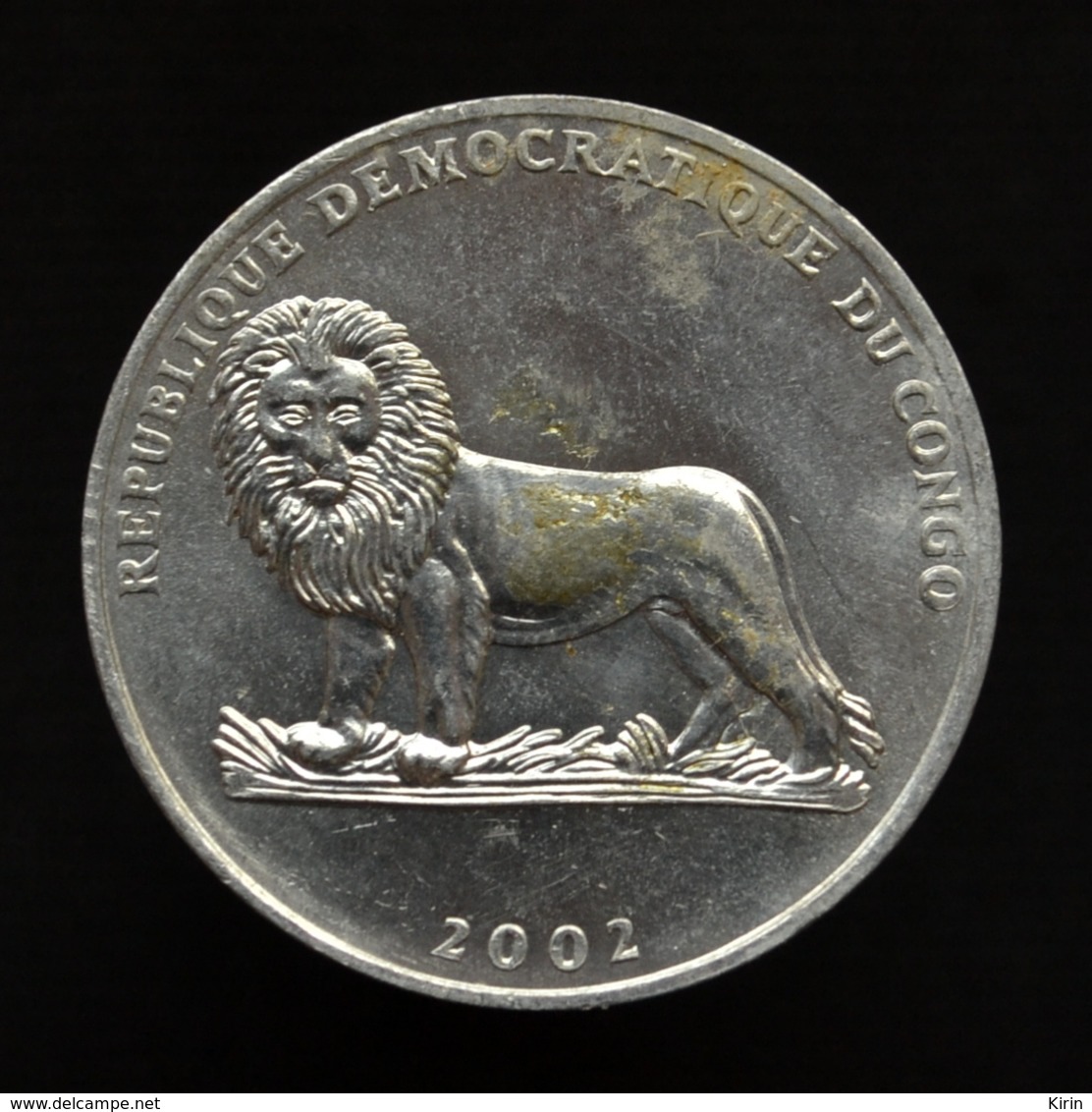 Congo 50 Centimes 2002, Km79, Animal Coin - African Gorilla, Lion - Congo (República Democrática 1998)