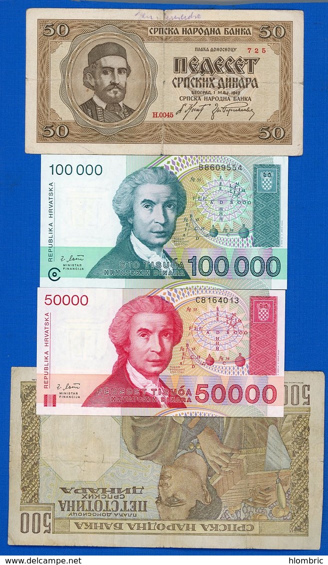 Croatie  7  Billets  Dans  L'etat  + 1 - Croatie