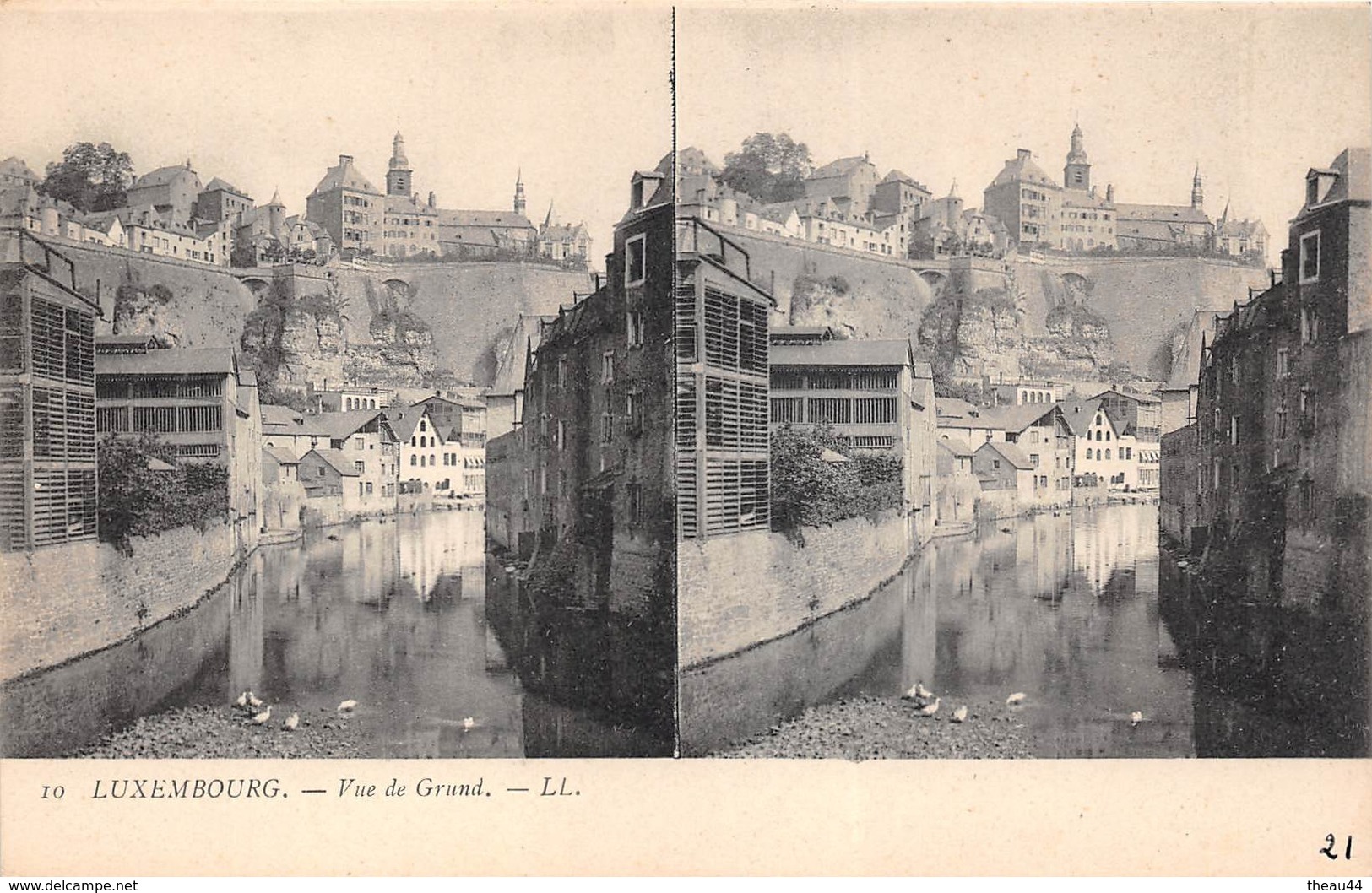 ¤¤  -  LUXEMBOURG   -  Carte-Stéréo   -   Vue Du Grund    -  ¤¤ - Lussemburgo - Città