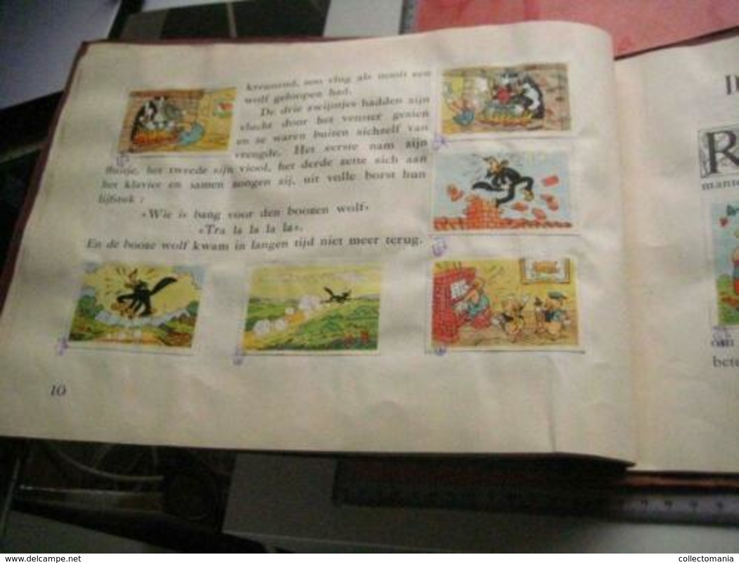 Disney album, with full set fairy tale animation movie 1938,  3 pigs, big woolf, little red riding hood roodkapje