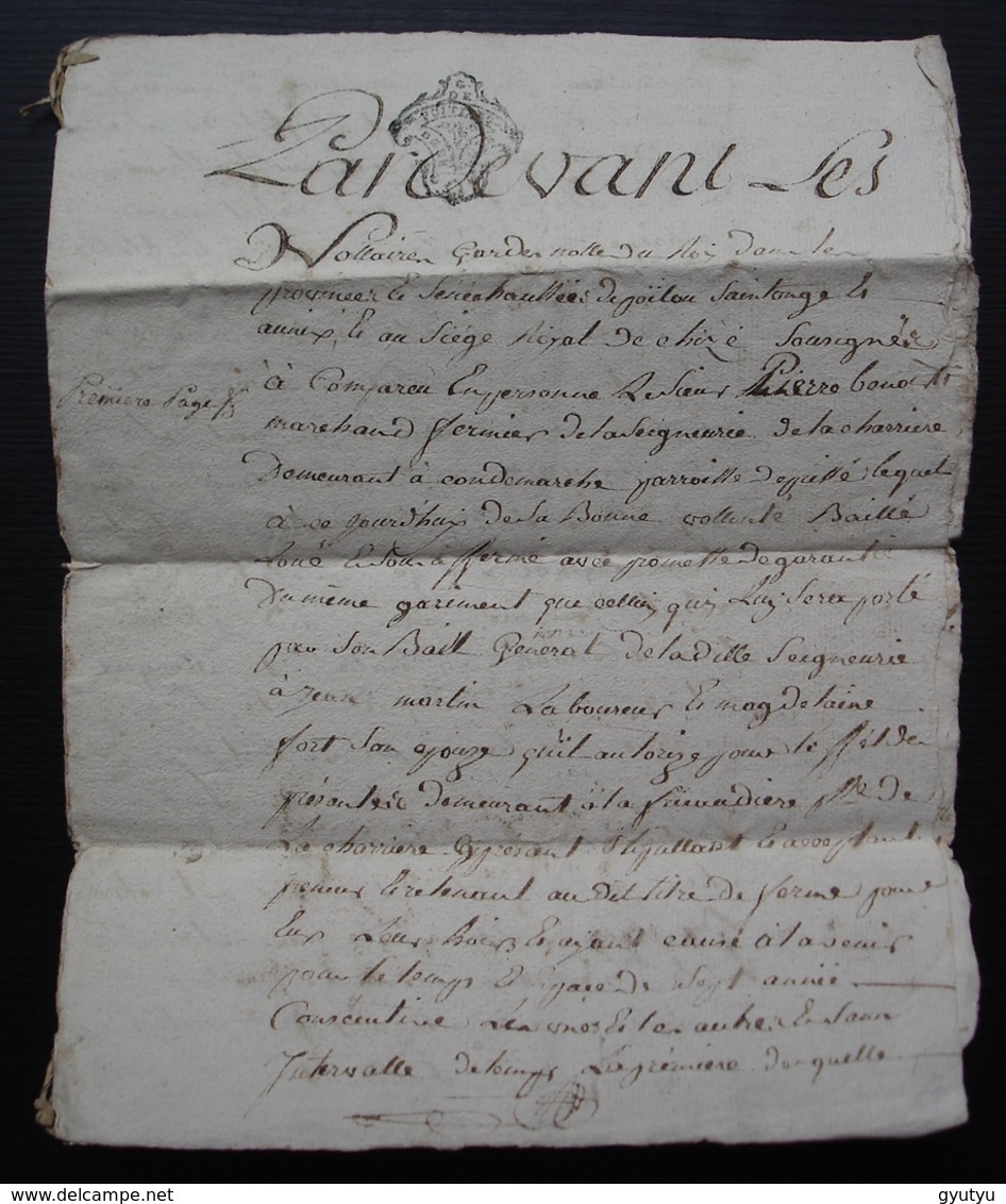 1779 Chizé, Poitou Saintonge Bail Pierre Benoît, à Jean Martin Et Madeleine Fort Son épouse, 8 Pages - Manuscrits