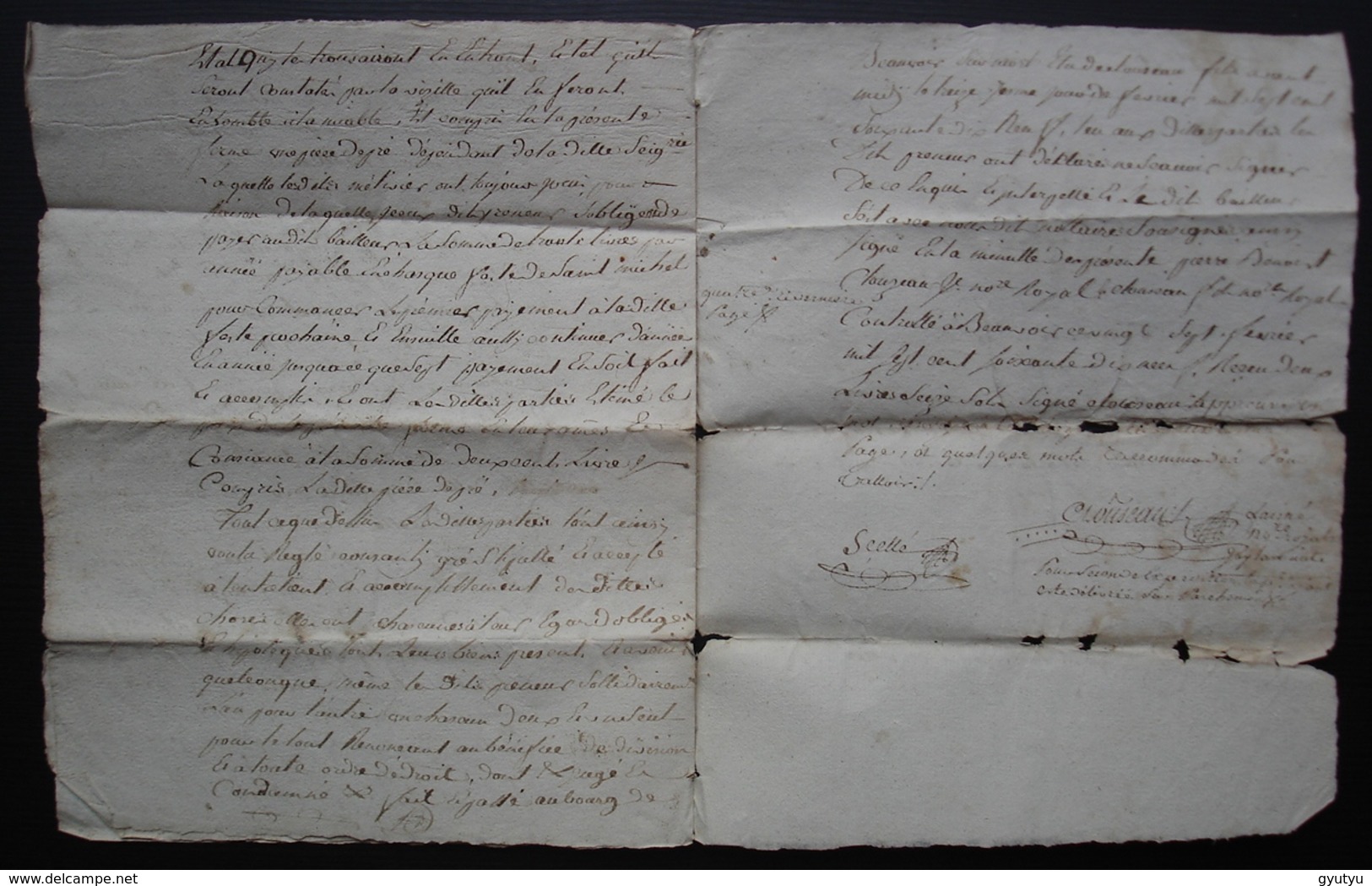 1779 Chizé, Poitou Saintonge Bail Pierre Benoît, à Jean Martin Et Madeleine Fort Son épouse, 8 Pages - Manuscrits