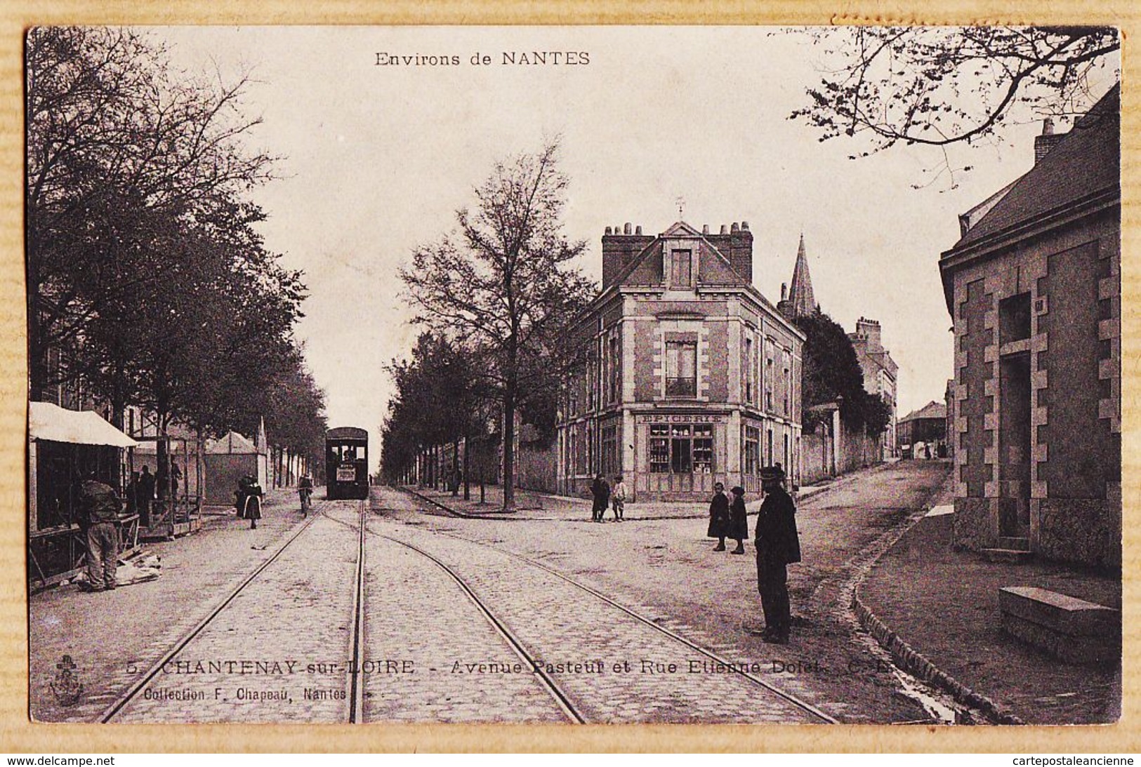 X44057 Rare CHANTENAY-sur-LOIRE Env. NANTES Avenue PASTEUR Rue Etienne DOLET Taxée 1905 à VENARD Donneville St-Anatoly - Nantes