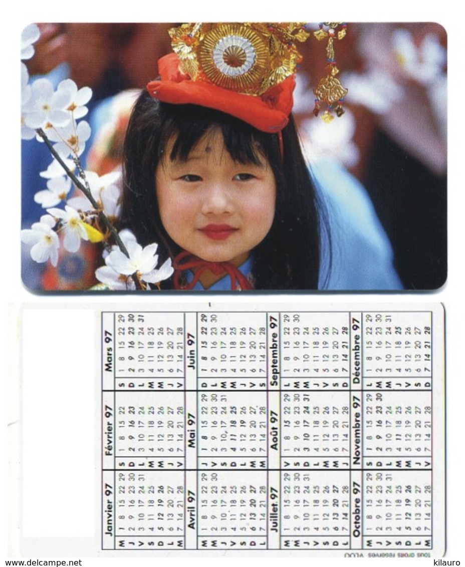 Carte Calendrier Enfant Du Monde Fille - Other & Unclassified