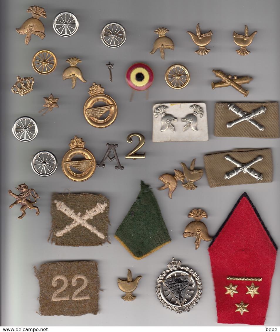 ARMEE BELGE DIFFÉRENTS INSIGNES MILITAIRES - Other & Unclassified