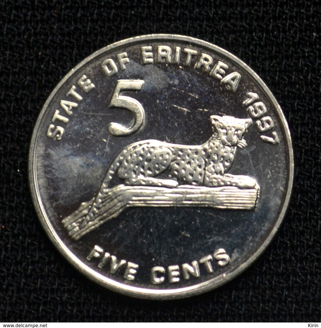 Eritrea 5 Cents 1997. Leopards. African Coin. UNC - Eritrea