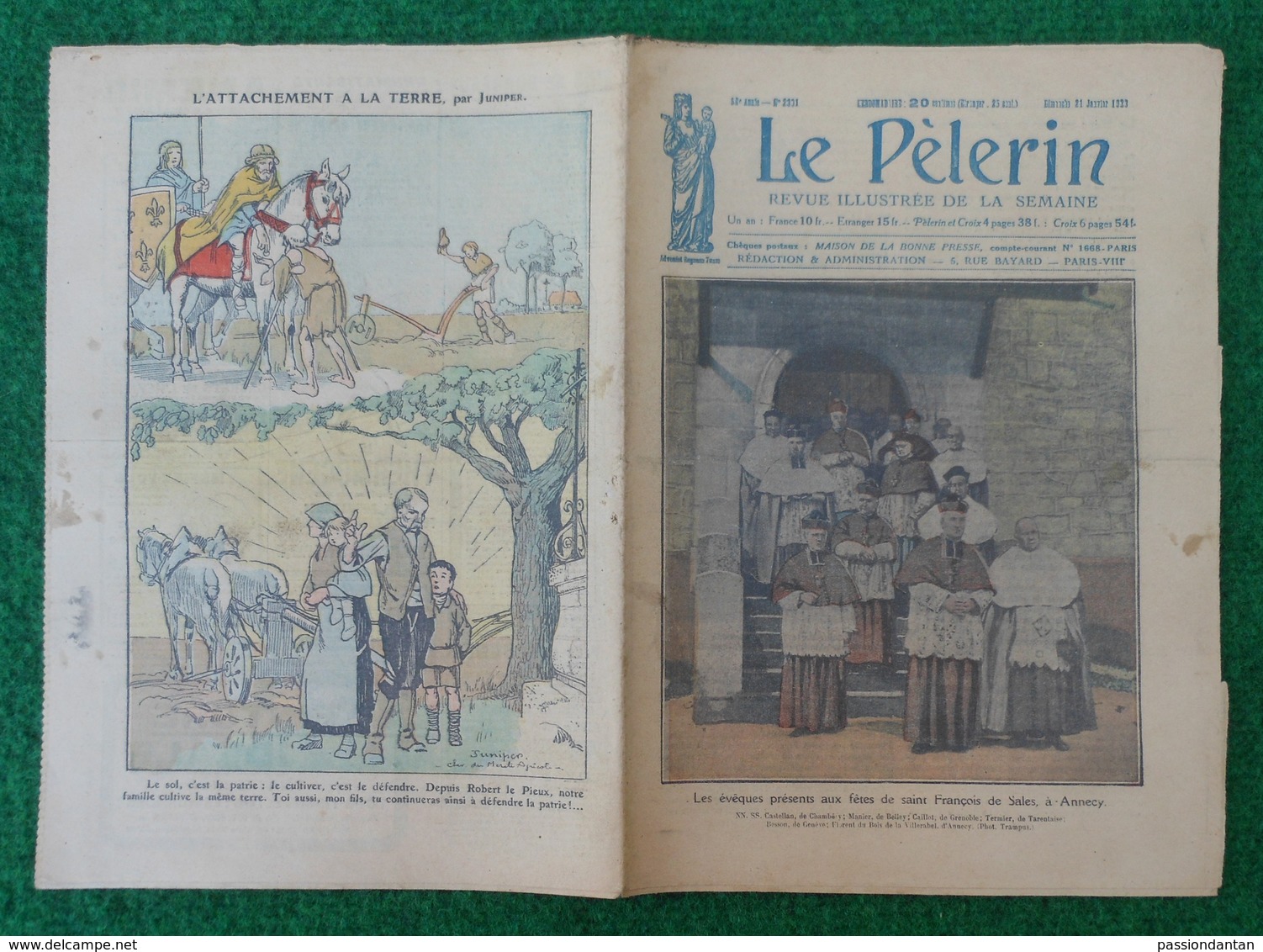 Revue Illustrée Le Pèlerin - Janvier 1923 - Fêtes De Saint-François à Annecy - L'Amiral Miklós Horthy En Hongrie - Autres & Non Classés