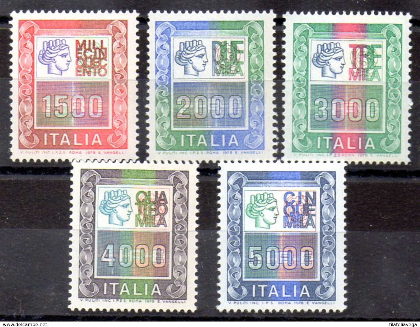 Serie De Italia N ºYvert 1367/71 ** - 1971-80:  Nuevos