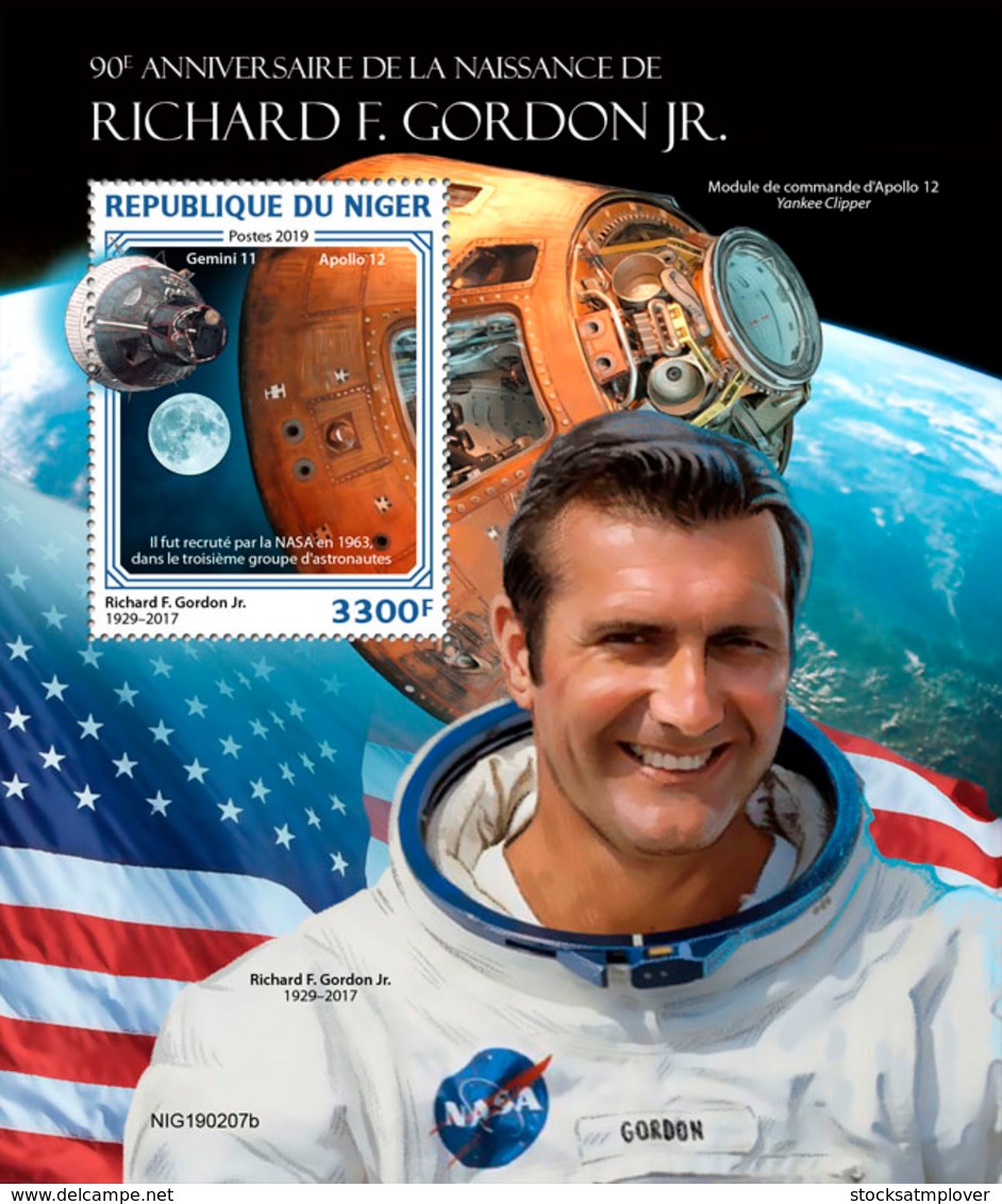 Niger 2019  Richard F. Gordon Jr.,  Astronaut   Space   S201904 - Niger (1960-...)