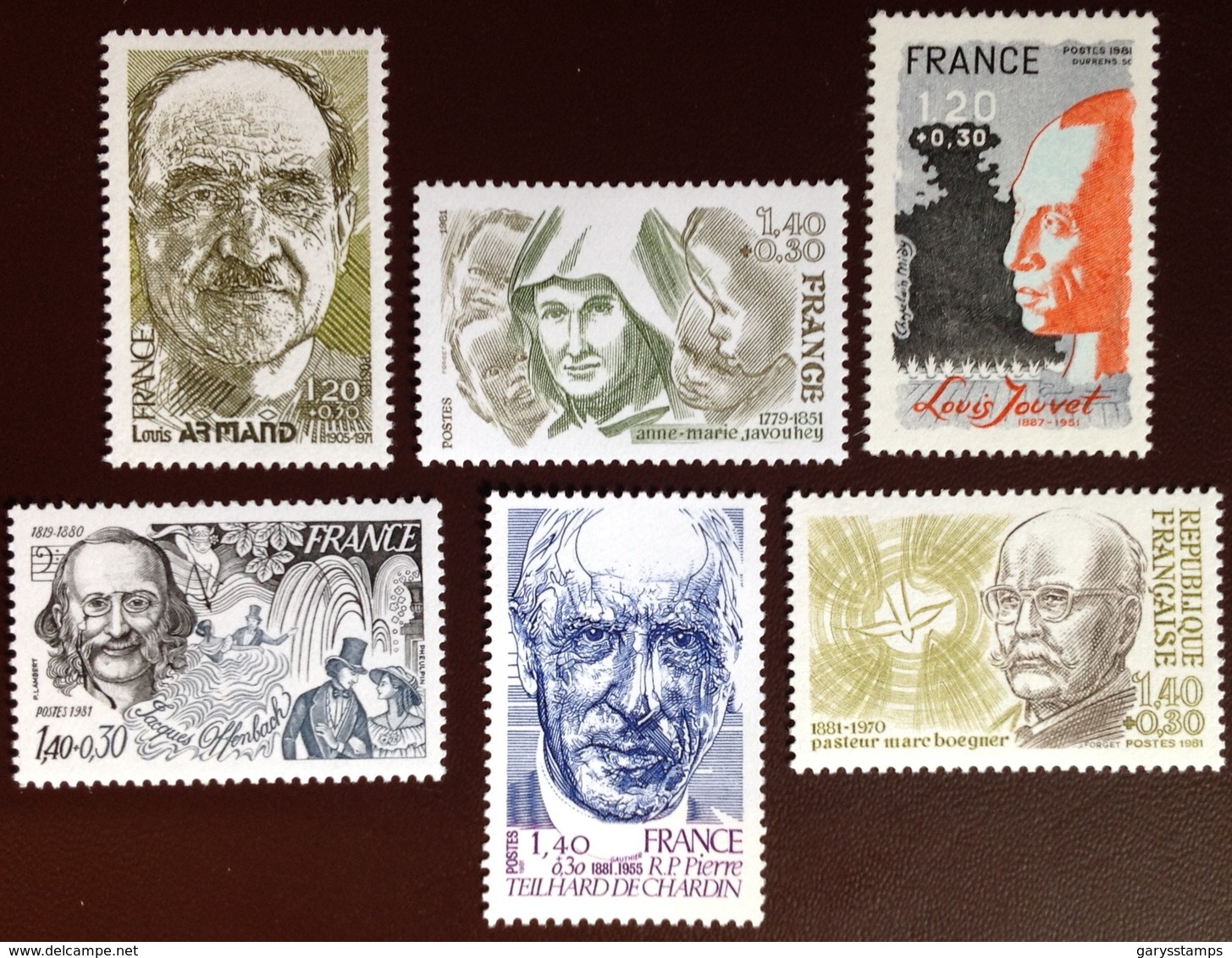 France 1981 Red Cross Celebrities MNH - Neufs