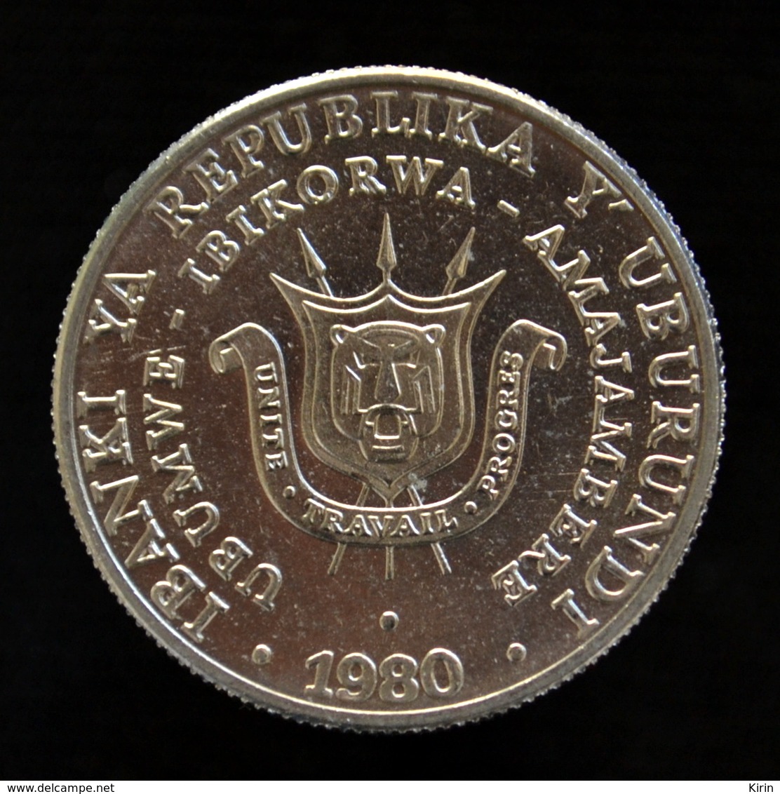 Burundi 5 Francs 1980. Km20. UNC Africa Coin - Burundi